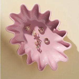 ISO Anthropologie Freya Ceramic Trinket Tray purple pink dish